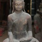 Asian Cambodian Khmer Wooden Sitting Buddha #MS186