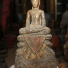 Asian Khmer Sitting Wooden Buddha #MS176