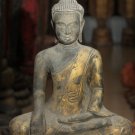 Asian Khmer Sitting Wooden Buddha #MS174