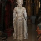 Asian Khmer Standing Wooden Buddha #MS171