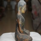Asian Khmer Sitting Wooden Buddha #MS166