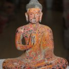 Asian Khmer Sitting Wooden Buddha #MS162