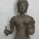 Old Asian Cambodian Bronze Deity Statue #G09