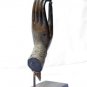Asian Cambodian Buddhist Bronze Hand on Stand  #N19