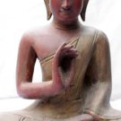Asian Cambodian Khmer Wooden Sitting Buddha #N17