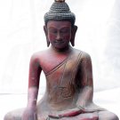Asian Cambodian Khmer Wooden Sitting Buddha #N12
