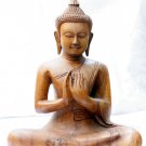 Asian Cambodian Khmer Wooden Sitting Buddha #N11