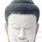 White Cambodian Wooden Buddha Head #N09