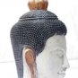 White Cambodian Wooden Buddha Head #N09