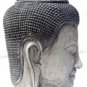 Grey Cambodian Wooden Buddha Head #N08