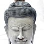 Grey Cambodian Wooden Buddha Head #N08