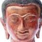 Asian Khmer Cambodian Wooden Buddha Head #N04