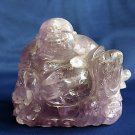 Buddha Chinese Natural Amethyst   Laughing Buddha Beautifully Handcarved#C03