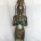Khmer Lady Statue Old and Antique Buddhas Helper Deity Handmade #O13