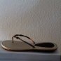 WOMENS T STRAP BROWN SANDALS SIZE 8.5 WITH GORGEOUS RHINESTONES