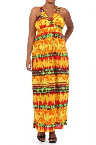 WOMENS PLUS SIZE YELLOW POLYESTER SUMMER BEACH CASUAL MAXIDRESS SIZE  1X 2X 3X
