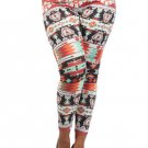 WOMENS AZTEC DESIGN PLUS SIZE LEGGINGS ORANGE BLACK WHITE SIZE 1X 2X 3X