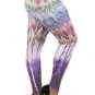 WOMENS PLUS SIZE PINK LIGHT BLUE WHITE POLYESTER SPANDEX LEGGINGS SIZE 1X 2X