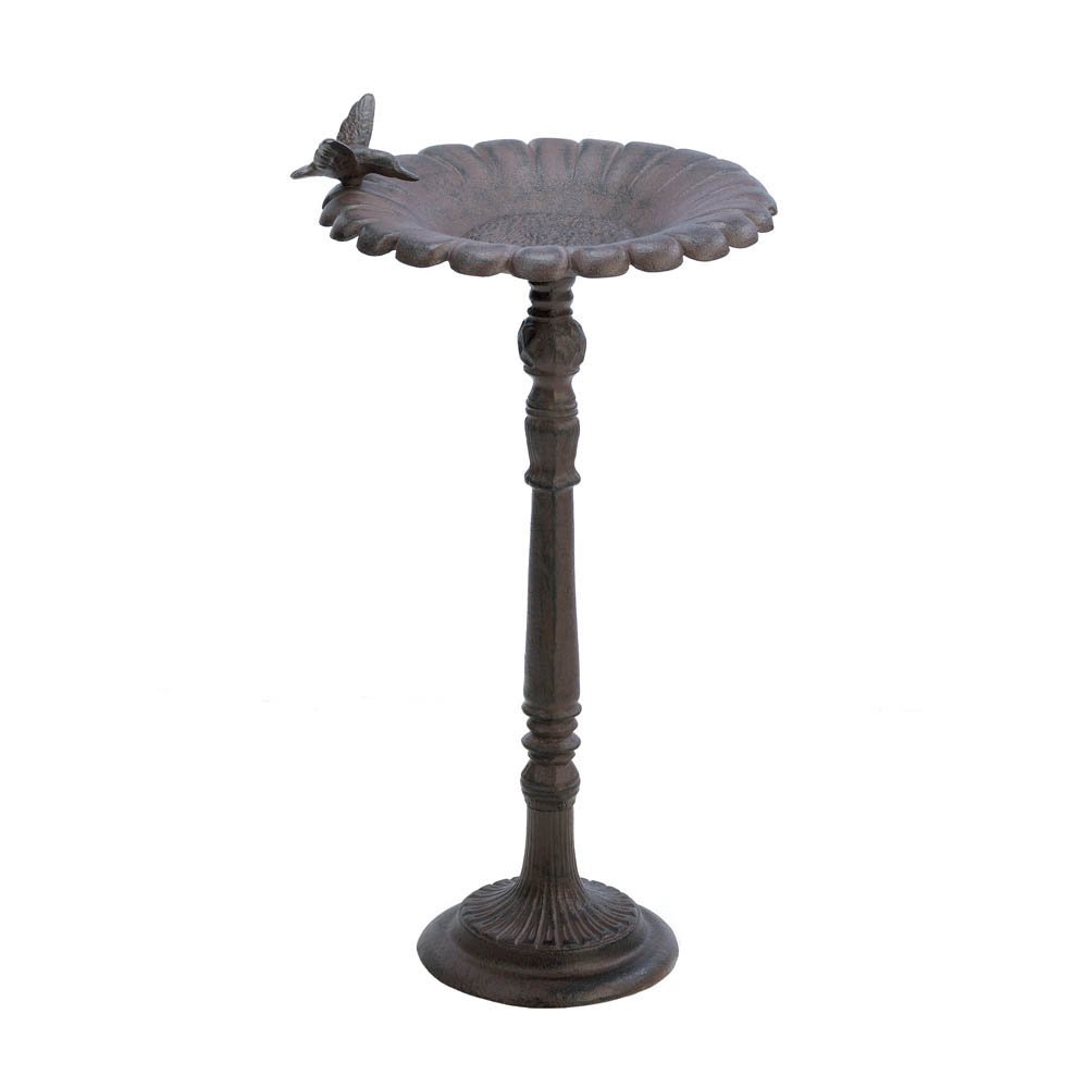 CAST IRON HUMMINGBIRD BATH