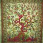 Bedspread Horoscope Mandala Art Tree print Wall Hanging Bed Cover Tapestry Bird