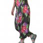 Black Floral Print Harem Pants Baggy Genie Trouser Jumpsuit Boho Gypsy Indian