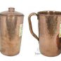 Wholesale Lot 2PC Jug Indian Pure Copper  Water Jug 1.0 Ltr. Pot Pitcher Mug
