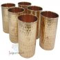 Copper Water 6 Glasses Set , Copper Item, Pure Copper Vacuum Water Pot ,Glass