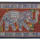 38"Wall Hanging Beaded Embroidery Art Patchwork Tapestry Decor Handmade Elephant