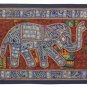 38"Wall Hanging Beaded Embroidery Art Patchwork Tapestry Decor Handmade Elephant