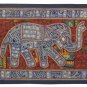 38"Wall Hanging Beaded Embroidery Art Patchwork Tapestry Decor Handmade Elephant