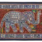 38"Wall Hanging Beaded Embroidery Art Patchwork Tapestry Decor Handmade Elephant