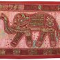 39" Elephant Patchwork Tapestry Decor Handmade Throw Embroidery Wall Hanging Art