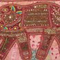 39" Elephant Patchwork Tapestry Decor Handmade Throw Embroidery Wall Hanging Art