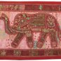 39" Elephant Patchwork Tapestry Decor Handmade Throw Embroidery Wall Hanging Art