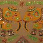 50" Embroidery Wall Hanging Art Elephant Patchwork Tapestry Decor Handmade Throw