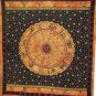 Astrology Zodiac Wall Hanging Bed Cover Tapestry Bedspread Horoscope Mandala Art