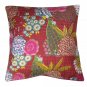 Cushion Cover ,Flower Print , Kantha Cushion Cover Design Pillows With 5 Piece