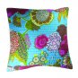 Cushion Cover ,Flower Print , Kantha Cushion Cover Design Pillows With 5 Piece