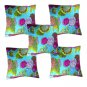 Cushion Cover ,Flower Print , Kantha Cushion Cover Design Pillows With 5 Piece