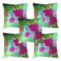 Cushion Cover ,Flower Print , Kantha Cushion Cover Design Pillows With 5 Piece