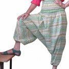 Multi Color Harem Pants Stripes Baggy Genie Trouser Jumpsuit Boho Gypsy Indian