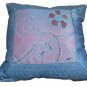 Exclusive Blue Silk Cushion Cover HomeDecor Embroidery Pillow Covers 16X16 Throw