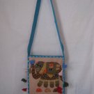 Beautiful Elephant Handicraft Shoulder Hand Bag Indian Jhola Bag Purse Handbag