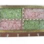 Multi Gem Stone Wooden Key Holder Handicraft Wall Hanging ,6 key Stand Hanger