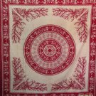 Elephant print Wall Hanging Bed Cover Tapestry Bedspread Horoscope Mandala Art