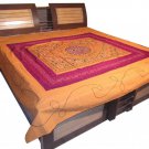 Handmade Cotton Fitted Bed Sheet Wall Hanging Bed Cover Tapestry Throw coverlet