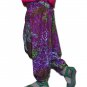 Multi Color Pink Harem Print Pants Baggy Genie Trouser Jumpsuit Boho Gypsy