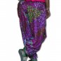 Multi Color Pink Harem Print Pants Baggy Genie Trouser Jumpsuit Boho Gypsy