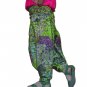 Multi Color Green Harem Print Pants Baggy Genie Trouser Jumpsuit Boho Gypsy
