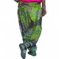 Multi Color Green Harem Print Pants Baggy Genie Trouser Jumpsuit Boho Gypsy